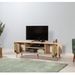 Meuble TV en bois clair à lamelles avec niche Kiza 729 - Photo n°7
