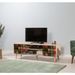 Meuble TV en bois clair et damier multicolors Kiza 723 - Photo n°3