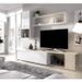 Meuble TV extensible - Décor chene naturel et blanc - L 230 x P 41 x H 180 cm - OBI - Photo n°1