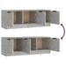 Meuble TV Gris béton 102x35x36,5 cm Bois d'ingénierie - Photo n°9