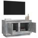 Meuble TV gris béton 80x35x45 cm bois d'ingénierie - Photo n°5