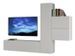 Meuble TV modulable suspendu design blanc Kina L 254 cm - 4 pièces - Photo n°1