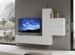 Meuble TV modulable suspendu design blanc Kina L 254 cm - 4 pièces - Photo n°2