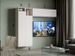 Colonne TV modulable suspendu design blanc Kira L 234 cm - 5 pièces - Photo n°2