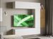 Meuble TV modulable suspendu blanc et naturel Kina L 214 cm - 6 pièces - Photo n°1