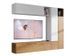 Mur TV modulable suspendu design blanc et naturel Lina L 254 cm - 7 pièces - Photo n°1