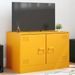 Meuble TV jaune moutarde 67x39x44 cm acier - Photo n°1