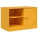 Meuble TV jaune moutarde 67x39x44 cm acier - Photo n°2