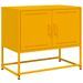 Meuble TV jaune moutarde 68,5x39x60,5 cm acier - Photo n°2