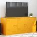 Meuble TV jaune moutarde 99x39x44 cm acier - Photo n°1