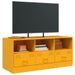 Meuble TV jaune moutarde 99x39x44 cm acier - Photo n°4