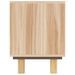 Meuble TV Marron 80x30x40cm Bois de pin massif et rotin naturel - Photo n°5