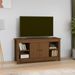 Meuble TV Marron miel 103x36,5x52 cm Bois de pin massif - Photo n°1