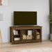 Meuble TV Marron miel 103x36,5x52 cm Bois de pin massif - Photo n°6