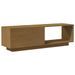 Meuble TV Marron miel 110x30x33,5 cm Bois de pin massif - Photo n°7