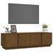 Meuble TV Marron miel 140x40x40 cm Bois de pin massif - Photo n°4