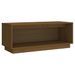 Meuble TV Marron miel 90x35x35 cm Bois de pin massif - Photo n°2