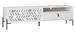 Meuble TV moderne bois blanc et pieds acier noir Dilos 170 cm - Photo n°1