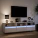 Meuble TV mural avec LED blanc 180x31x45 cm - Photo n°5