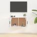 Meuble TV mural Blanc brillant 80x34,5x40 cm - Photo n°3