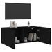 Meuble TV mural noir 100x30x41 cm - Photo n°4