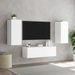 Meuble TV muraux 3 pcs avec lumières LED blanc - Photo n°5