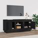 Meuble TV noir 102x35x45 cm bois d'ingénierie - Photo n°3