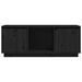 Meuble TV Noir 110,5x35x44 cm Bois de pin massif - Photo n°6