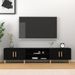 Meuble TV noir 180x31,5x40 cm bois d'ingénierie - Photo n°1