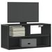 Meuble TV noir 80x31x39,5 cm bois d'ingénierie et métal - Photo n°1