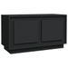 Meuble TV noir 80x35x45 cm bois d'ingénierie - Photo n°2