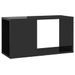 Meuble TV Noir brillant 60x24x32 cm - Photo n°1