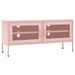 Meuble TV Rose 105x35x50 cm Acier - Photo n°1
