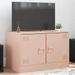 Meuble TV rose 67x39x44 cm acier - Photo n°1