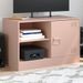 Meuble TV rose 67x39x44 cm acier - Photo n°1