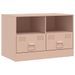 Meuble TV rose 67x39x44 cm acier - Photo n°2