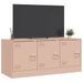 Meuble TV rose 99x39x44 cm acier - Photo n°5