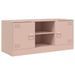 Meuble TV rose 99x39x44 cm acier - Photo n°2