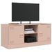 Meuble TV rose 99x39x44 cm acier - Photo n°4