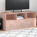 Meuble TV rose 99x39x44 cm acier - Photo n°1