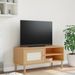 Meuble TV SENJA aspect rotin marron 106x40x49cm bois massif pin - Photo n°2