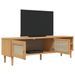 Meuble TV SENJA aspect rotin marron 158x40x49cm bois massif pin - Photo n°4