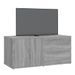 Meuble TV Sonoma gris 80x34x36 cm Bois d'ingénierie - Photo n°4