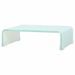 Meuble TV/ Support pour moniteur 40 x 25 x 11 cm Verre Blanc - Photo n°1