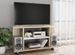 Meuble TV sur roulettes bois blanc et chêne sonoma Java - Photo n°2