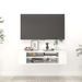 Meuble TV suspendu Blanc brillant 100x30x26,5 cm - Photo n°2