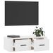 Meuble TV suspendu Blanc brillant 80x36x25 cm Bois d'ingénierie - Photo n°5