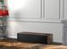 Meuble TV tissu acoustique noir et bois foncé Washington 120 cm - Photo n°2