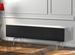 Meuble TV tissu acoustique noir et mélaminé blanc pieds métal Canberra 160 cm - Photo n°2
