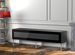 Meuble TV verre infrarouge et mélaminé noir pieds métal Verona 160 cm - Photo n°2